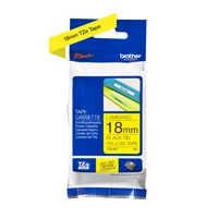 TZe-641, Standard-Klebstoff, Schwarz auf gelb -