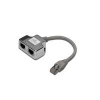 Netzwerk-Splitter, RJ-45 Stecker -> RJ-45 Buchse, 19cm