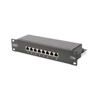 Patch Panel, CAT 5e, STP, RJ-45 X 8, 1U, 25.4