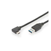 USB-Kabel, USB-C Stecker gewinkelt bis USB Typ A Stecker