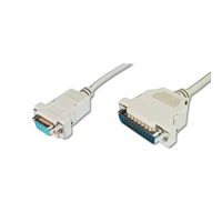 Druckerkabel, DB-25 Stecker zu DB-9 Buchse, 3m, beige