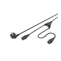 Netz-Splitter, IEC 60320 C13 bis CEE 7/7 Stecker -