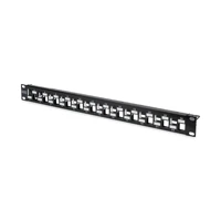 DN-91412, Patch Panel, RJ-45 X 24, Schwarz, RAL