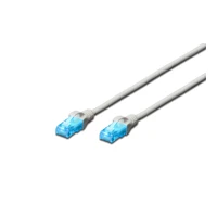 Patchkabel, 1m, UTP, CAT 5e, geschirmt, grau