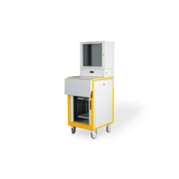 Mobile Workstation with Integrated Network Cabinet