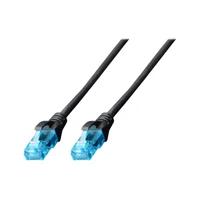 Patchkabel, 3m, UTP, CAT 5e, geschirmt, schwarz