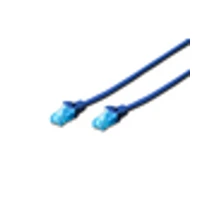 Patchkabel, 5m, UTP, CAT 5e, geschirmt, blau