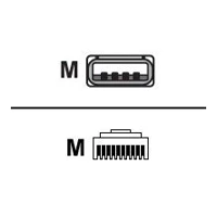 USB-Kabel - USB (M) bis RJ-45 (10-polig) (M) - 2 m