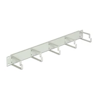 Kabelmanagement, hellgrau, RAL 7035, 1U, 48.3