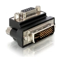 VGA-Adapter, HD-15 (VGA) Buchse zu DVI-I Stecker, 90°
