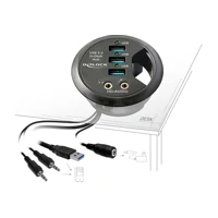 In-Desk Hub 3 Port USB 3.0 + HD-Audio Ports, Hub