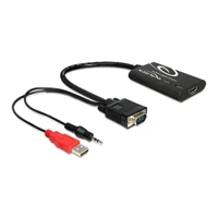 VGA to HDMI Adapter with Audio, Videokonverter -