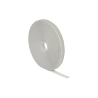 Hook-and-loop fastener, Kabelbinder, 10m, grau