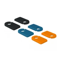 Set Kabelmarker-Clips, Schwarz, Blau, orange