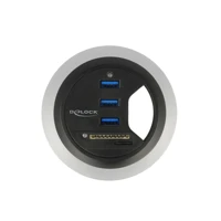 In-Desk Hub 3 Port USB 3.0 + 2 Slot SD Card Reader