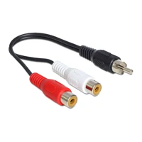 Audio-Adapter, RCA Stecker bis RCA x2 Buchse, 20cm -