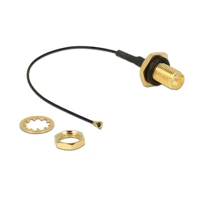 Antennenkabel, RP-SMA Buchse bis MHF4 Stecker, 10cm -