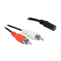 DeLock Audiokabel, RCA Stecker zu mini-phone stereo 3.5