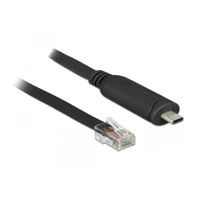 Serieller Adapter, USB-C, RS-232x1, Schwarz