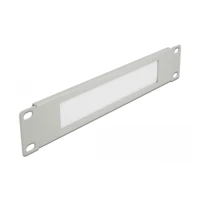 Kabelführungspanel mit Bürste, grau, 1U, 25.4