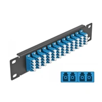 Patch Panel, LC SM X 48, Schwarz, 1U, 25,4cm