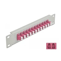 Patch Panel, LC Duplex MM X 12, grau, 1U, 25.4
