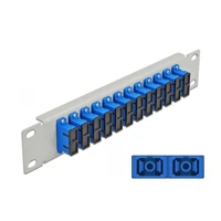 Patch Panel, SC Duplex SM X 12, grau, 1U, 25.4