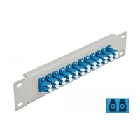 Patch Panel, Schrankmontage, LC SM X 24, grau