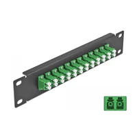 Patch Panel, LC Duplex SM X 12, Schwarz, 1U -