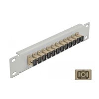 Patch Panel, Schrankmontage, SC MM X 12, grau