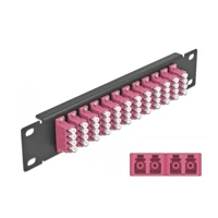 Patch Panel, LC MM X 48, Schwarz, 1U, 25,4cm