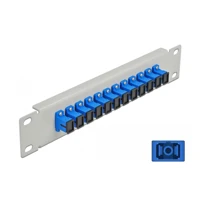 Patch Panel, Rack montierbar, SC SM X 12, grau