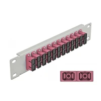 Patch Panel, SC Duplex MM X 12, grau, 1U, 25.4