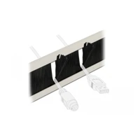 Kabelmanagementleiste, grau, 2U, 25,4cm (10")