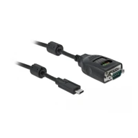 Serieller Adapter, USB-C, RS-232x1, Schwarz
