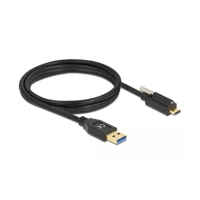 USB-Kabel, USB Typ A Stecker zu USB-C Stecker schraubbar