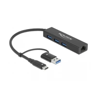 Hub, 3x USB 3.2 Gen 1 + 1x10/100/1000 + 1x