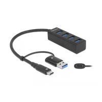 Hub, 4x USB 3.2 Gen 1 + 1x USB-C 3.2 Gen 1 -
