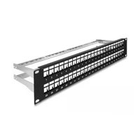Patchpanel (Blindblech), Schwarz, 2U, 48,3cm
