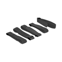 Klettverschluss, 30cm, Schwarz (5er-Packung)