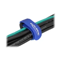 DeLock Klettverschluss-Cinchkabelbinder, 28cm, Blau