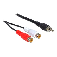 Audiokabel, RCA Buchse bis RCA Buchse, 1,5m, Schwarz