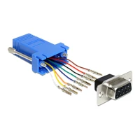 Serieller Adapter, RJ-45 Buchse bis DB-9 Buchse, Blau