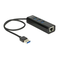USB 3.0 Hub 3 Port + 1 Port Gigabit LAN