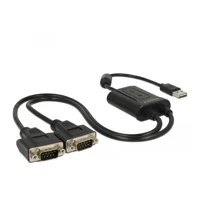 DeLock USB 2.0 to 2x serial RS-232, Serieller Adapter -