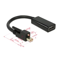 Adapter mini Displayport 1,2Stecker with screw >