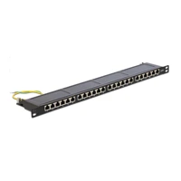 Patch Panel, RJ-45 X 24, Schwarz, RAL 9005 -