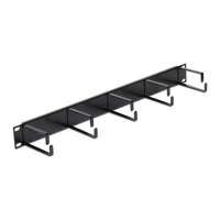 Kabelmanagement, Schwarz, RAL 9005, 1U, 48.3