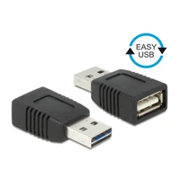 USB-Adapter, USB Buchse bis USB Stecker, Schwarz