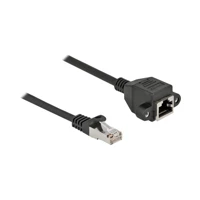 DeLock Netzwerkverlängerungskabel, 1m, S/FTP, Schwarz 87001